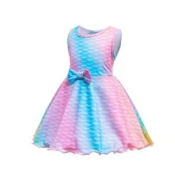 Girls Mermaid Dress Daily Wear Princess Ariel Dress Up Birthday Carnival Halloween Costume -Children Toys Sale MermaidDress 2