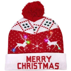 Christmas LED Hat Light Up Knitted Beanie Holiday Hat, Best Christmas Gift For Kids Adults 23 Christmas LED Hat Light Up Knitted Beanie Holiday Hat, Best Christmas Gift For Kids Adults -Children Toys Sale Merry Christmas Beanie