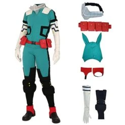 Adult Deku Cosplay Costume Izuku Midoriya Green Combat Suit With Accessories For Halloween Party -Children Toys Sale MidoriyaIzukuCosplay 04