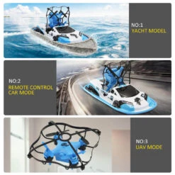 RC Mini Drone Boat Car Triphibian Vehicle Helicopter Drone Quadrocopter Remote Control Toy 14 RC Mini Drone Boat Car Triphibian Vehicle Helicopter Drone Quadrocopter Remote Control Toy -Children Toys Sale MiniUltralightAircraftDroneHelicopter 6