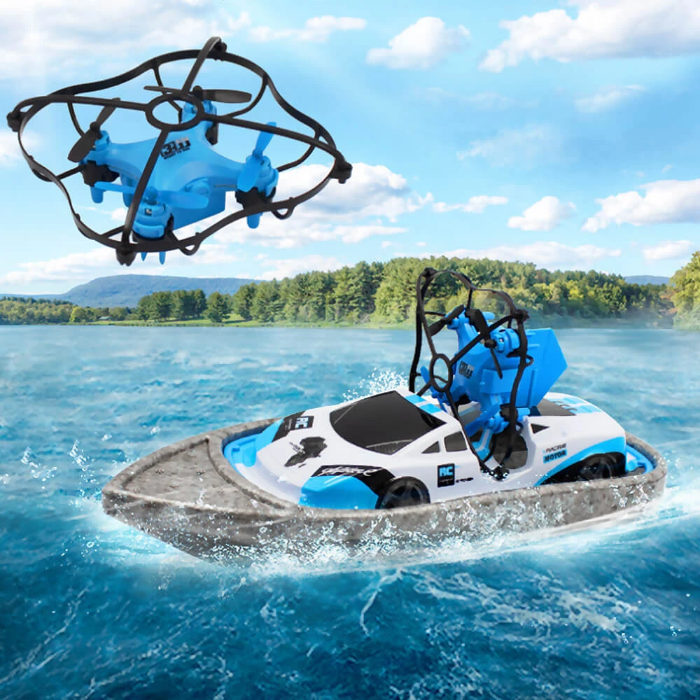 RC Mini Drone Boat Car Triphibian Vehicle Helicopter Drone Quadrocopter Remote Control Toy 1 RC Mini Drone Boat Car Triphibian Vehicle Helicopter Drone Quadrocopter Remote Control Toy