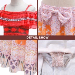 Kids Princess Moana Costume Beach Vacation Swimwear Ocean Adventure Bathing Suit -Children Toys Sale Moana costume cosplay swimwear 2