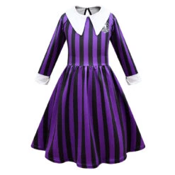 Wednesday Addams Dress Nevermore Academy School Uniform Girl Striped Wednesday Costume -Children Toys Sale Nevermore Academy Uniform Wednesday Addams 1