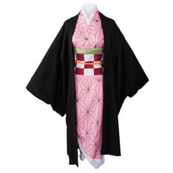 Nezuko Kamado Costume Halloween Cosplay Dress Outfit Full Set For Kids And Adult -Children Toys Sale Nezuko Kamado Costume 3