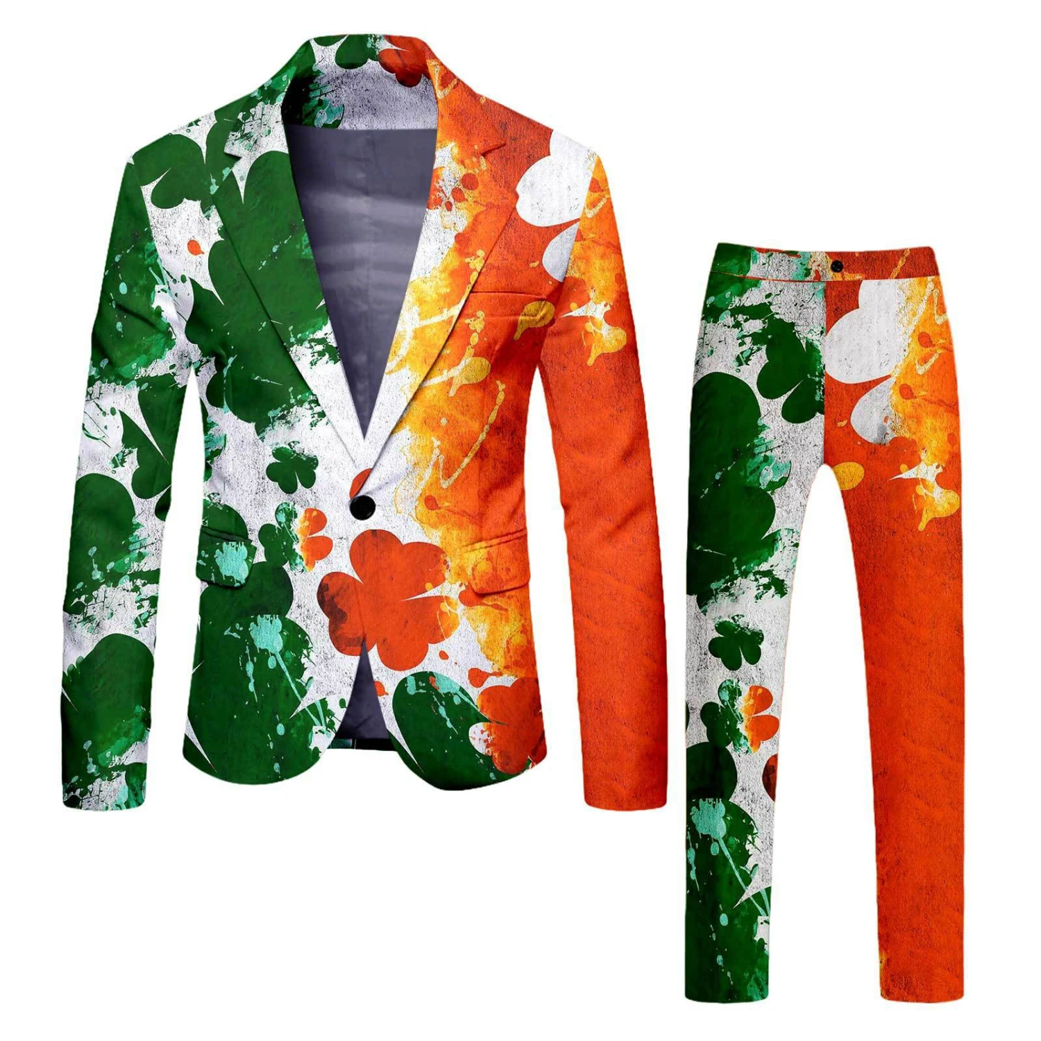 Mens Leprechaun Costume Saint Patricks Day Outift Tops And Pants 2pcs Suit For Carnival 7 Mens Leprechaun Costume Saint Patricks Day Outift Tops And Pants 2pcs Suit For Carnival - Image 7