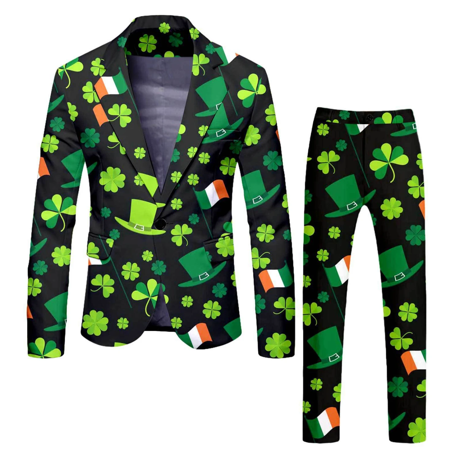 Mens Leprechaun Costume Saint Patricks Day Outift Tops And Pants 2pcs Suit For Carnival 8 Mens Leprechaun Costume Saint Patricks Day Outift Tops And Pants 2pcs Suit For Carnival - Image 8
