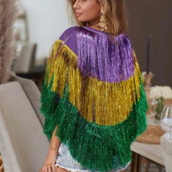 Women Mardi Gras Costume Tassel Tops Tinsel Shawl For Carnival Party -Children Toys Sale O1CN01xq3KhC1Fsk3JcbGx1 2215676150543 0 cib