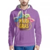 Men's Mardi Gras Costume Purple Sweatshirt Plus Size Hoodie For Carnival Themed Party