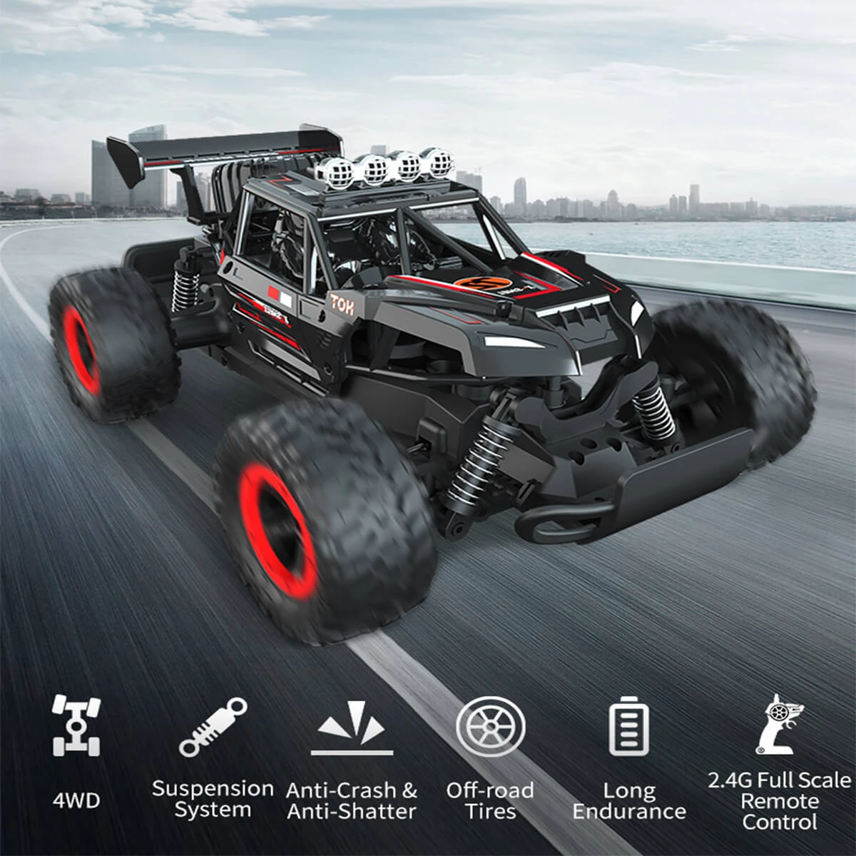 4WD RC Cars 2.4Ghz Off-Road Climbing Remote Control Truck Drift Racing Car For Kids 3 4WD RC Cars 2.4Ghz Off-Road Climbing Remote Control Truck Drift Racing Car For Kids - Image 3