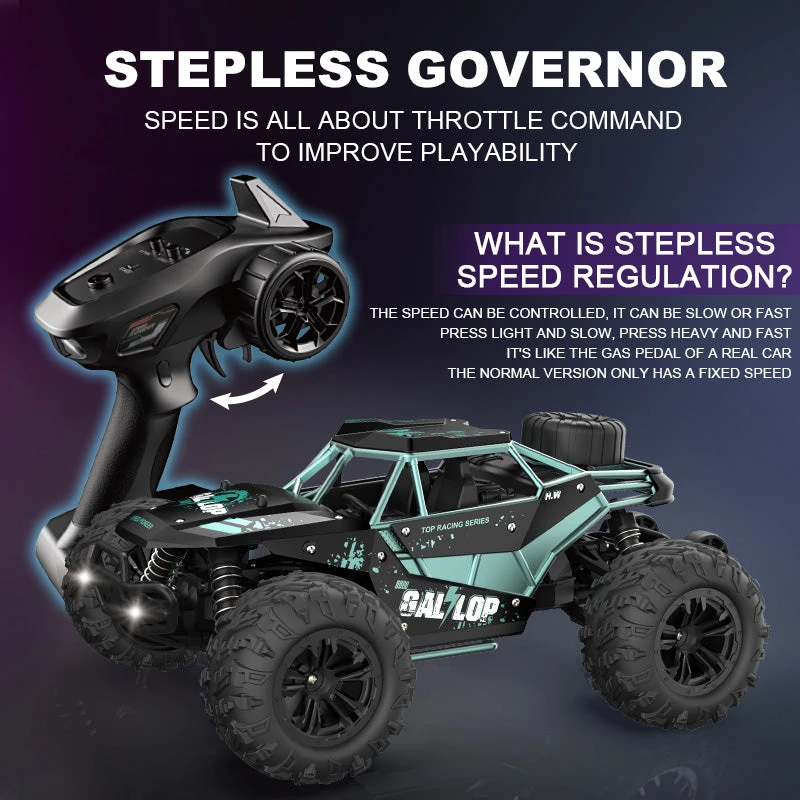 2023 New 1/16 RC Car Off Road High Speed Brushed Remote Control Car With LED Heading 6 2023 New 1/16 RC Car Off Road High Speed Brushed Remote Control Car With LED Heading - Image 6