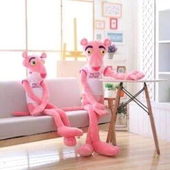 51inch/130cm Large Plush Panther Stuffed Toy Cute Animal Doll For Gift/Decoration -Children Toys Sale Panther plush stuffed toy 2