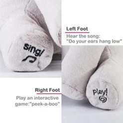 Baby Animated Singing Elephant Flappy Plush Toy Elephant With Flapping Ears -Children Toys Sale PeekABooElephant