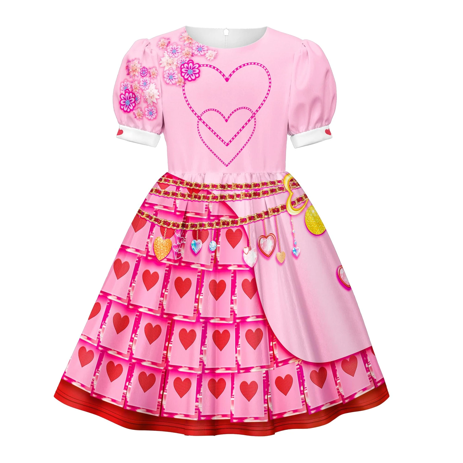 Queen Of Hearts Costume Girls Adults Princess Bridget Pink Dress And Wig For Halloween Carnival 8 Queen Of Hearts Costume Girls Adults Princess Bridget Pink Dress And Wig For Halloween Carnival - Image 8