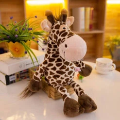 5pcs/lot Cute Plush Animal Jungle Animal Stuffed Lion Elephant Giraffe Monkey Zebra Doll Toys 10inch/25cm -Children Toys Sale Plush Animal toy 6