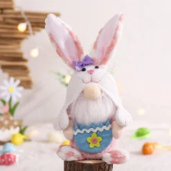 Plush Easter Gnome Bunny Cute Rabbit With Carrot Egg For Home Decoration Funny Easter Plush Doll -Children Toys Sale Plush Easter Bunny Gnome PLUSH DOLL 3