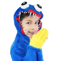 Kids Hagi Wagi Blue Costume And Pink Kissy Missy Polar Fleece Pajamas Game Cosplay Outfit -Children Toys Sale Poppy Playtime Costume 3