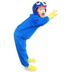 Kids Hagi Wagi Blue Costume And Pink Kissy Missy Polar Fleece Pajamas Game Cosplay Outfit