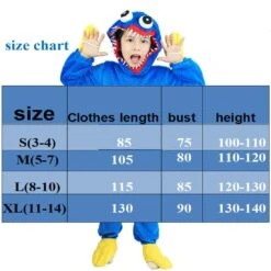 Kids Hagi Wagi Blue Costume And Pink Kissy Missy Polar Fleece Pajamas Game Cosplay Outfit -Children Toys Sale Poppy Playtime Costume 8
