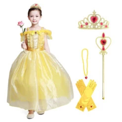 Girls Sleeveless Ball Gown Dress Beast Princess Costume Halloween Cosplay -Children Toys Sale PrincessCostumes 9