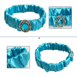 Kids Princess Jasmine Costume Halloween 4-pieces Full Set Cosplay Dress -Children Toys Sale Princess Jasmine Costume Dress Up 2