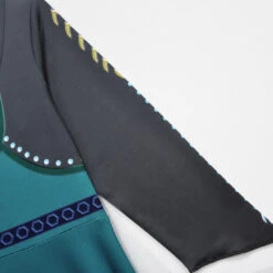 Snow Queen Anna Dress Kids Party Cosplay Outfit Ice Princess Costume Dress With Cloak -Children Toys Sale Queen Anna Costume 1