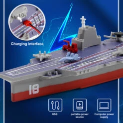 2.4G RC Aircraft Carrier Wireless Remote Control Boat Mini Aircraft Model Kids Toys -Children Toys Sale RC Aircraft Carrier Wireless Remote Control Boat 6