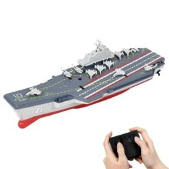 RC Aircraft Carrier Remote Control Battleship Model Warship Cruiser Electric Waterproof Boat Toy Gift -Children Toys Sale RC Aircraft Carrier 1