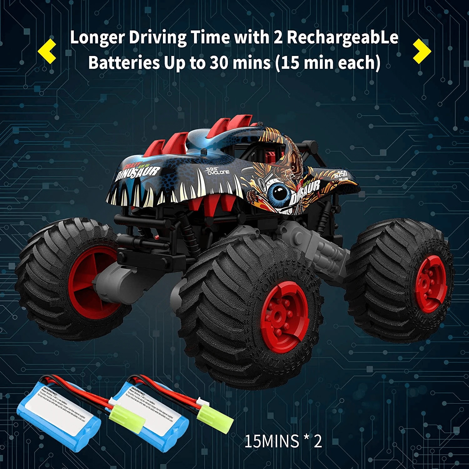 RC Dinosaur Cars 1:16 Remote Control Monster Truck Off-road 4WD Climbing Car For Kids Birthday Christmas Gift 5 RC Dinosaur Cars 1:16 Remote Control Monster Truck Off-road 4WD Climbing Car For Kids Birthday Christmas Gift - Image 5