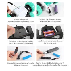 4WD RC Car Spin Stunt Car 360 Degree Rotating Remote Control Car Double Sided Flips Vehicles -Children Toys Sale RC Drift Stunt Car 1