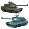2.4G RC Tank Remote Control Battle Tank 350 Rotatable Turret Crawler Simulation Lighting Car Monster Toys For Children Kids Gift