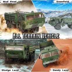 RC Truck 6x6 Off-road Rock Crawlers 1/16 Remote Control Military Vehicles All Terrains RC Car -Children Toys Sale RC military truck 13