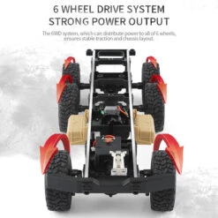 RC Truck 6x6 Off-road Rock Crawlers 1/16 Remote Control Military Vehicles All Terrains RC Car -Children Toys Sale RC military truck 6