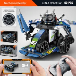 3 In 1 STEM RC Robot Car Building Blocks DIY Kit 4WD Remote Control APP Programming Drift Robot Car 12 3 In 1 STEM RC Robot Car Building Blocks DIY Kit 4WD Remote Control APP Programming Drift Robot Car -Children Toys Sale RC robot Car building blocks lego