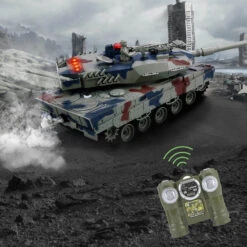 RC Tank With Smoke Effect Remote Control Battle Mist Spray Tank Toy With Life Indicators For Kids -Children Toys Sale RC tank