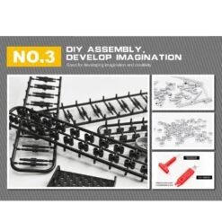 2.4G RC Stainless Steel Tank DIY Assembly Remote Control Panzer With Rotating Turret -Children Toys Sale RCDIYMetalTank 6