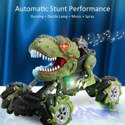 Remote Control Dinosaur Car Rechargeable T-Rex RC Car 360° Stunt Car With Music And Lights 23 Remote Control Dinosaur Car Rechargeable T-Rex RC Car 360° Stunt Car With Music And Lights -Children Toys Sale RCDinosaurCar4WD 2