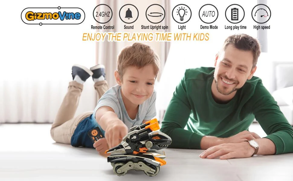 2.4GHz Remote Control Dinosaur Car Monster Truck Cartoon Smart Stunt Tank With Realistic Tank And Dino Sounds 10 2.4GHz Remote Control Dinosaur Car Monster Truck Cartoon Smart Stunt Tank With Realistic Tank And Dino Sounds - Image 10