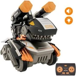 2.4GHz Remote Control Dinosaur Car Monster Truck Cartoon Smart Stunt Tank With Realistic Tank And Dino Sounds