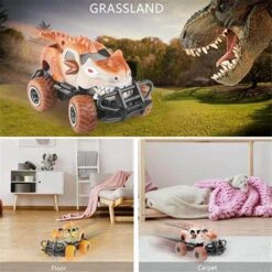 1:43 Remote Control Dinosaur Car Mini Monster Stunt Truck Innovation Toy For Children 14 1:43 Remote Control Dinosaur Car Mini Monster Stunt Truck Innovation Toy For Children -Children Toys Sale RCDinosaurcar 5