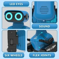 2.4GHz Remote Control Robot With LED Eyes Dance And Sounds Smart Toys For Kids 23 2.4GHz Remote Control Robot With LED Eyes Dance And Sounds Smart Toys For Kids -Children Toys Sale RCMiniRobot 14