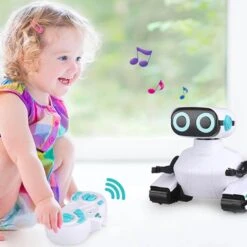 2.4GHz Remote Control Robot With LED Eyes Dance And Sounds Smart Toys For Kids 27 2.4GHz Remote Control Robot With LED Eyes Dance And Sounds Smart Toys For Kids -Children Toys Sale RCMiniRobot 4
