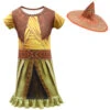 Kids Raya Cosplay Outfit Girls Princess Warrior Dress Up Halloween Costume