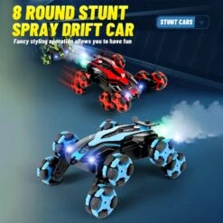 2.4G Eight-wheel Stunt Car 4WD Remote Control Car Spray Drift Climbing Car -Children Toys Sale Red 02 0db958d9 8318 4513 9573 c78ebd06d31d