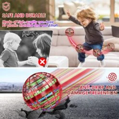 Fly Boomerang Mini Drone For Kids 360° Rotating Hand Controlled Flying Space Ball For Boys Girls Christmas Gift 16 Fly Boomerang Mini Drone For Kids 360° Rotating Hand Controlled Flying Space Ball For Boys Girls Christmas Gift -Children Toys Sale Red 03