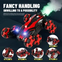 2.4G Eight-wheel Stunt Car 4WD Remote Control Car Spray Drift Climbing Car -Children Toys Sale Red 04 a8c5f5a2 7bc6 48f9 8aa2 6b077da177a9