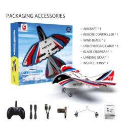 2.4G Remote Control Aircraft 2CH Glider Built-in Gyroscope RC Plane Indoor Outdoor Toy -Children Toys Sale Remote Control Aircraft 2CH Glider 4