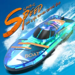 2.4Ghz Remote Control Boat With LED Light Waterproof Racing Boat For Pools & Lakes -Children Toys Sale Remote Control Boat with LED Light 10