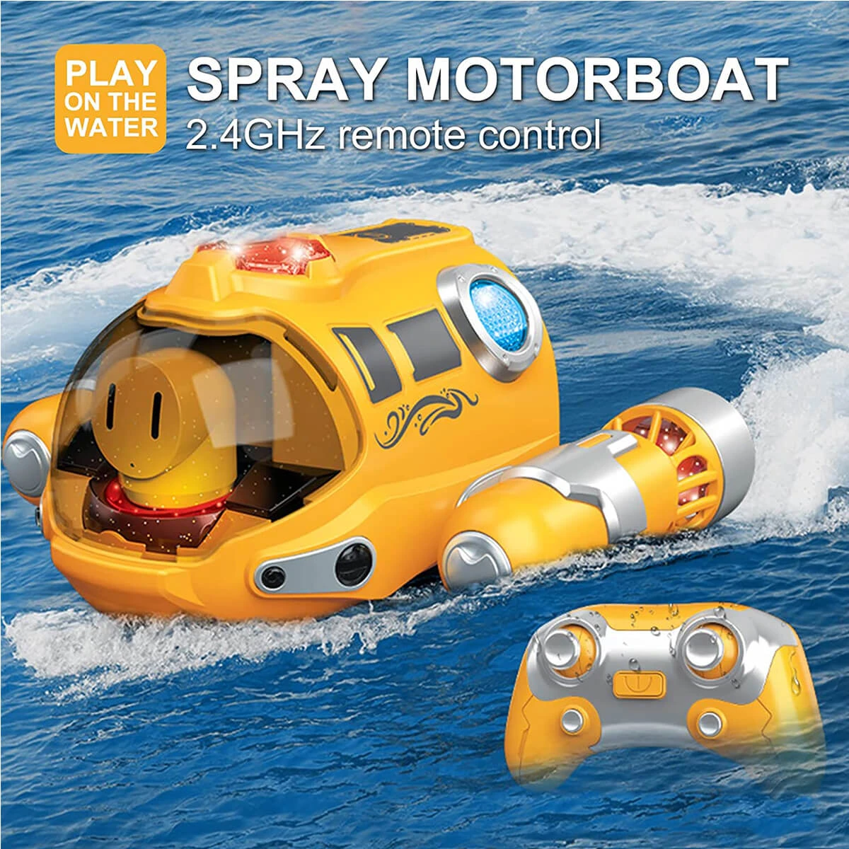 2.4GHz Remote Control Boat Spray Boat Twin Propeller Speedboat Waterproof Boat 3 2.4GHz Remote Control Boat Spray Boat Twin Propeller Speedboat Waterproof Boat - Image 3