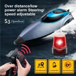 2.4G RC Boat Outdoor Racing Boat Waterproof Fast Electric Remote Control Boats With LED Light -Children Toys Sale Remote Control Boat 1 90ac85fd e647 4399 8c62 9a642020c265