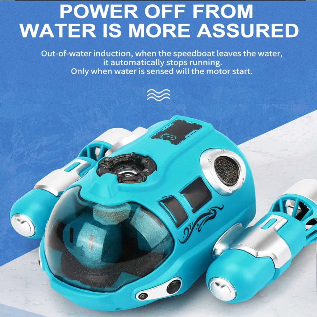 2.4GHz Remote Control Boat Spray Boat Twin Propeller Speedboat Waterproof Boat 7 2.4GHz Remote Control Boat Spray Boat Twin Propeller Speedboat Waterproof Boat - Image 7